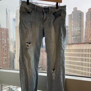 distressed boyfriend jeans